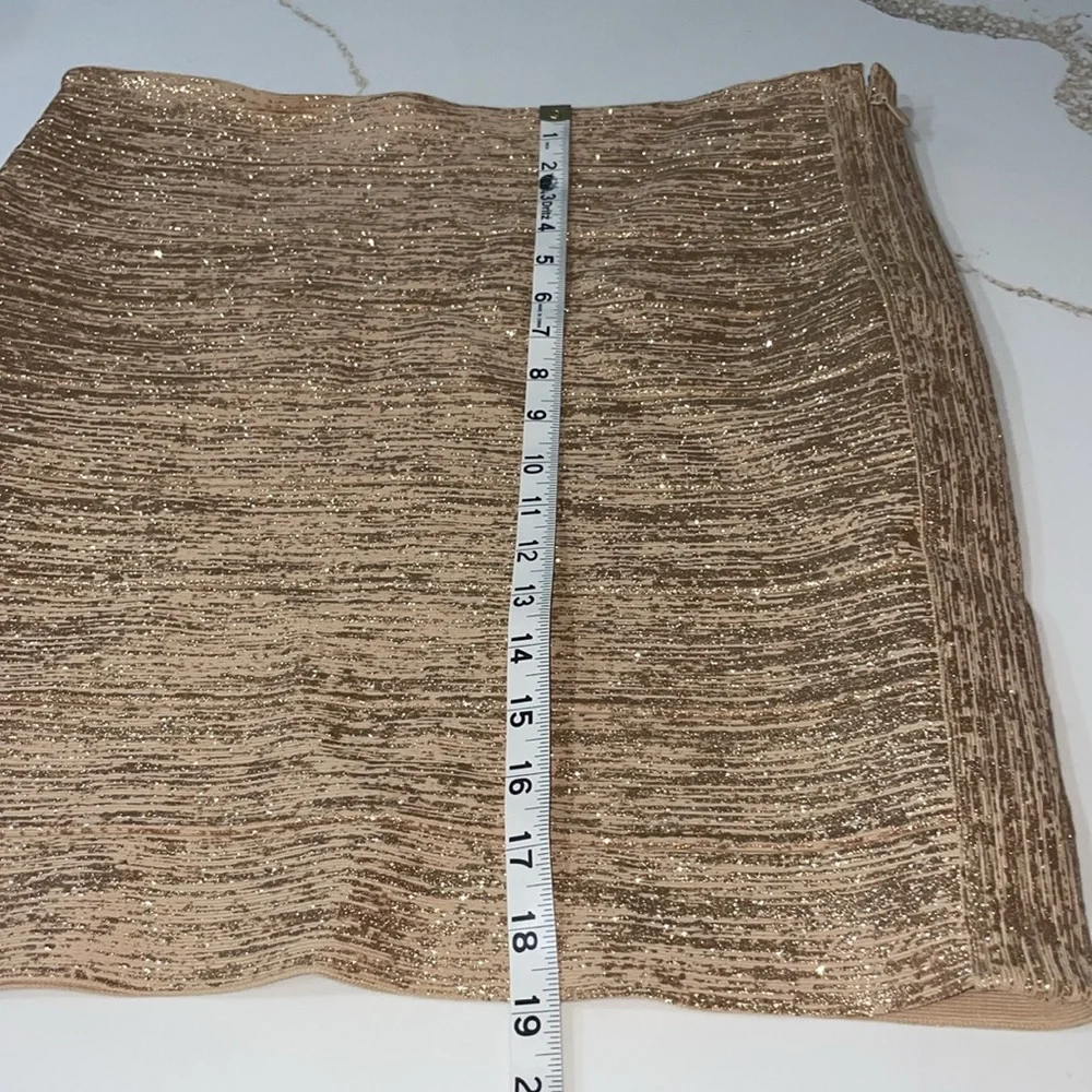 Haute Hippie Gold Mettalic Bondage Bandage Mini Skirt | L/XL (size tag removed)